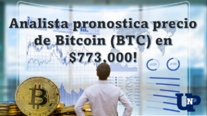 Analista pronostica precio de Bitcoin (BTC) en $773,000!